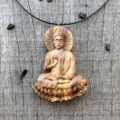 Hand Carved Buddha Pendant