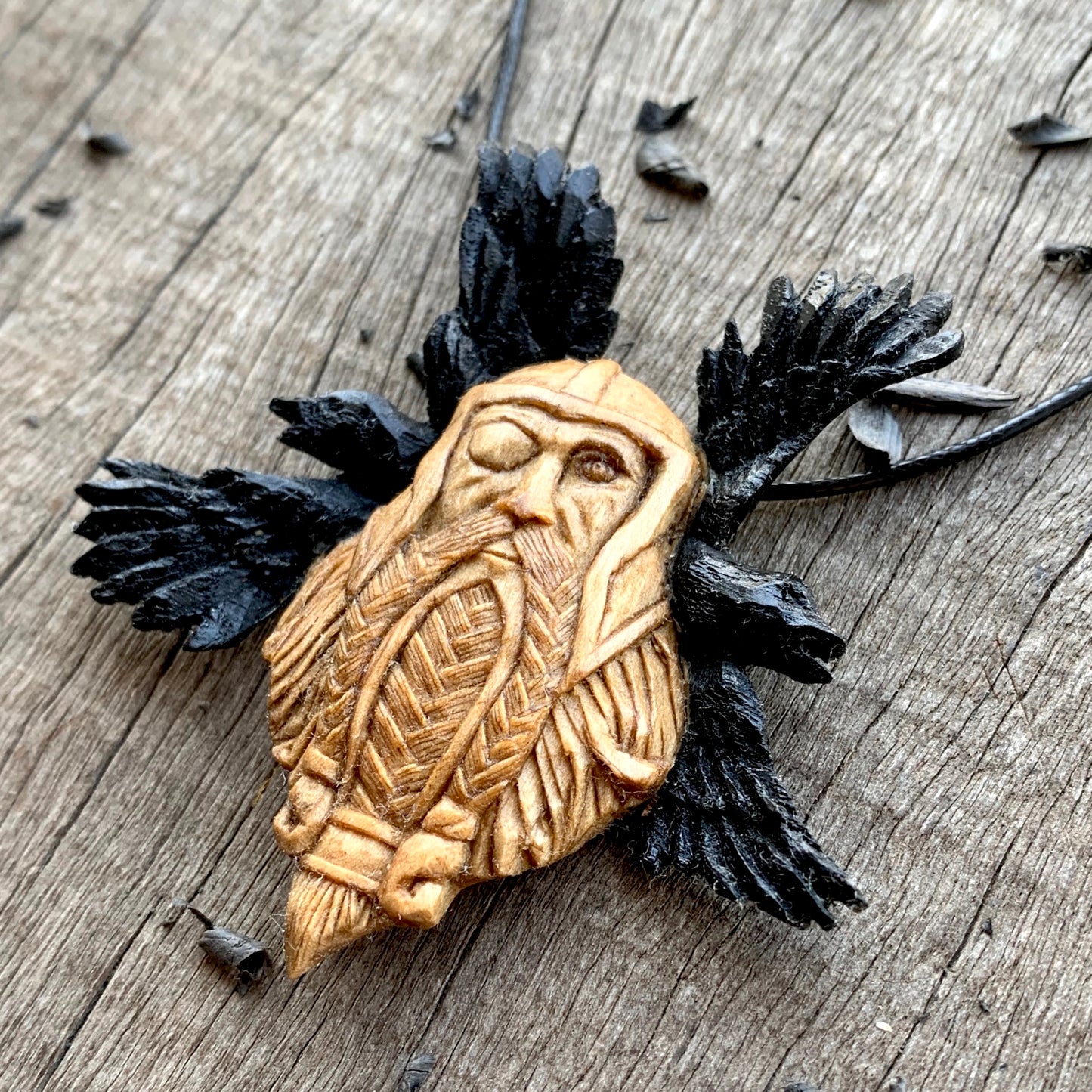 Odin with his Ravens Pendant