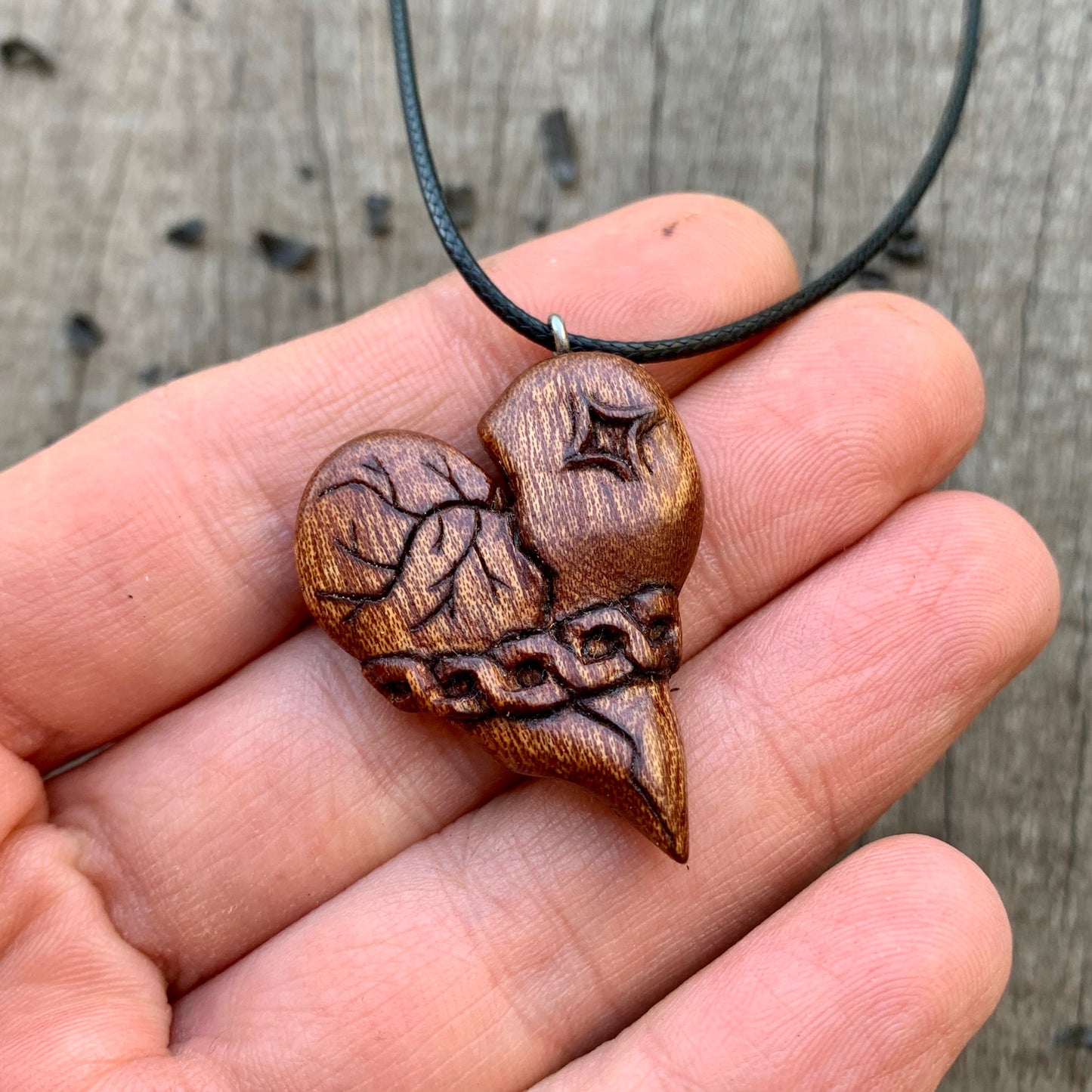 Unique Broken Heart With Chains Pendant