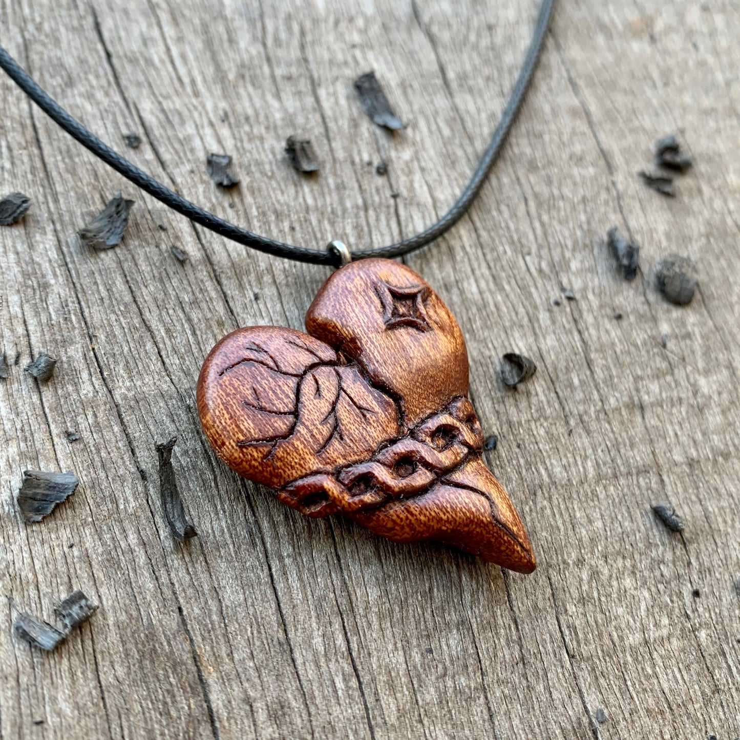 Unique Broken Heart With Chains Pendant