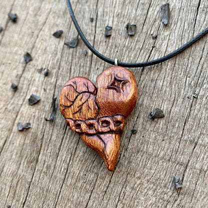 Unique Broken Heart With Chains Pendant