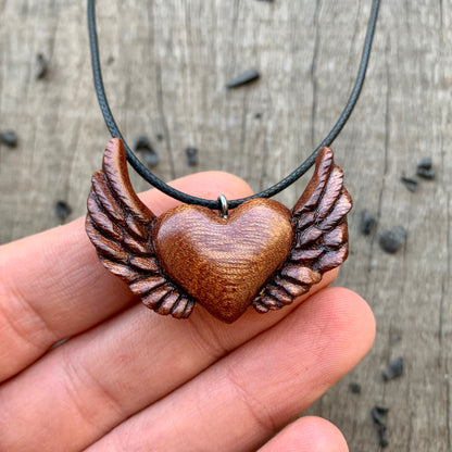 Heart With Wings Pendant Necklace