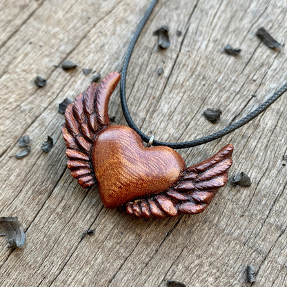 Heart With Wings Pendant Necklace