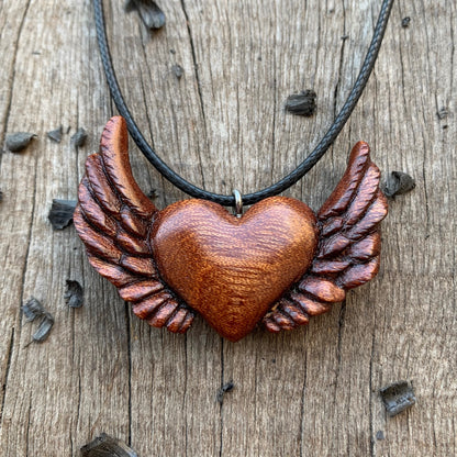 Heart With Wings Pendant Necklace