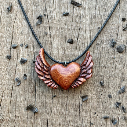 Heart With Wings Pendant Necklace