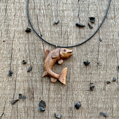 Salmon Wood Pendant