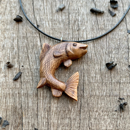 Salmon Wood Pendant