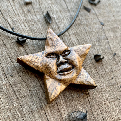 Star With Face Pendant