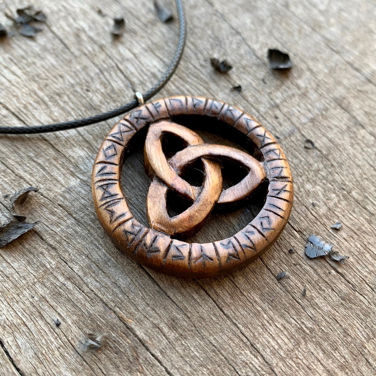 Triquetra With Runes Pendant