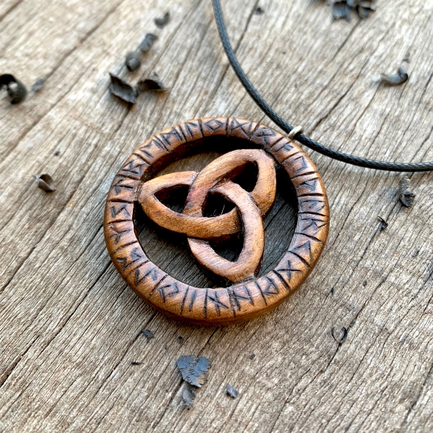 Triquetra With Runes Pendant