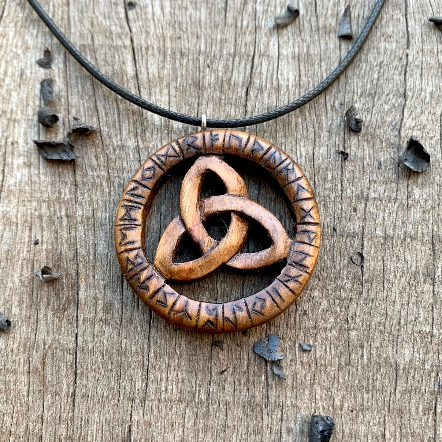 Triquetra With Runes Pendant